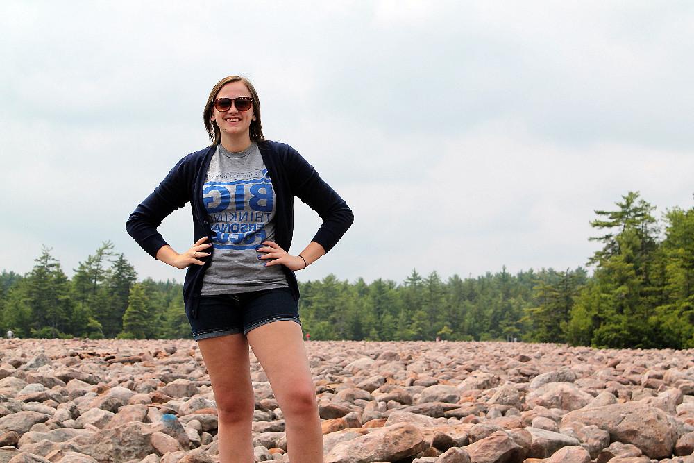 Erin Puko in Hickory Run State Park